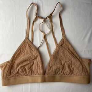 Aerie Velvet Animal Lace Triangle Bralette Size M